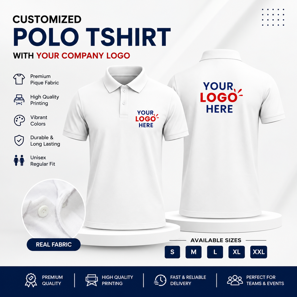Customized Cotton Polo T-shirt