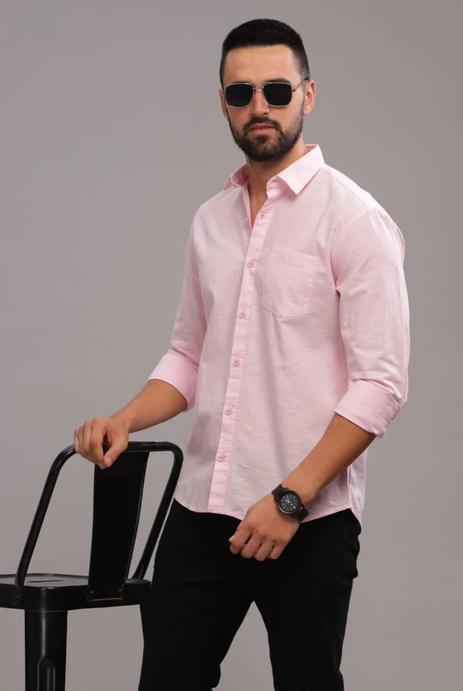 Linen Cotton Blend Shirt for Men | Premium Breathable Casual & Formal Shirt