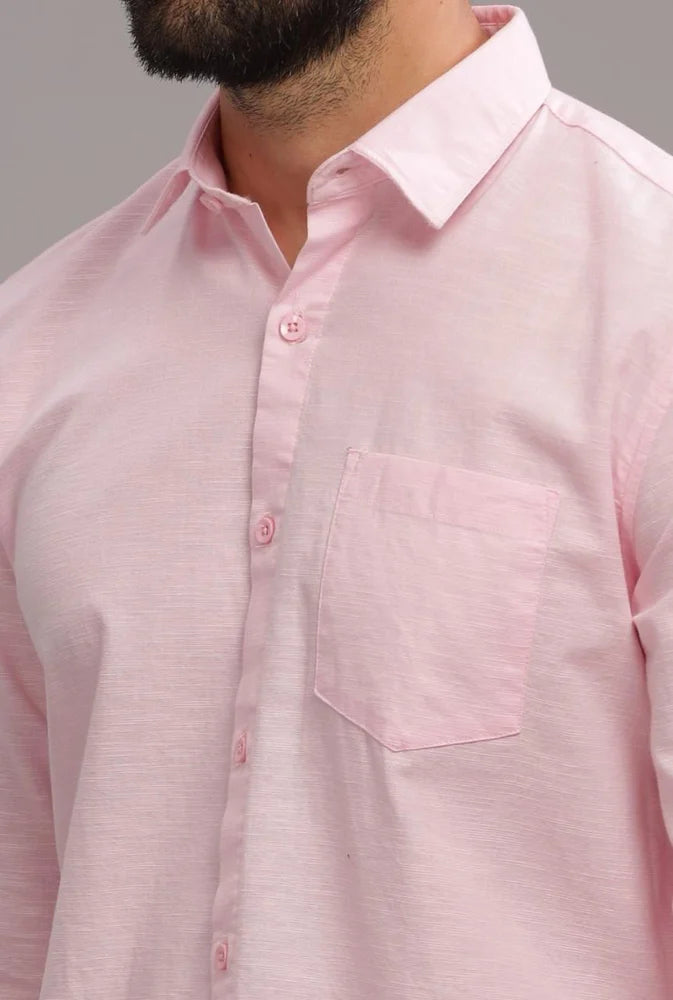 Linen Cotton Blend Shirt for Men | Premium Breathable Casual & Formal Shirt Secondary image
